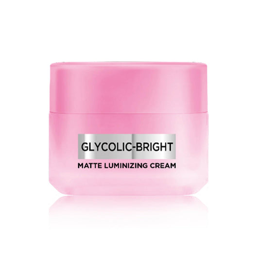 Loreal Paris Glycolic Bright Matte Luminizing Cream, Instant Glow Booster, Fades Dark spots, 50ml