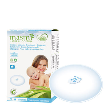 Masmi Breast Pads Organic Cotton 30 Pieces