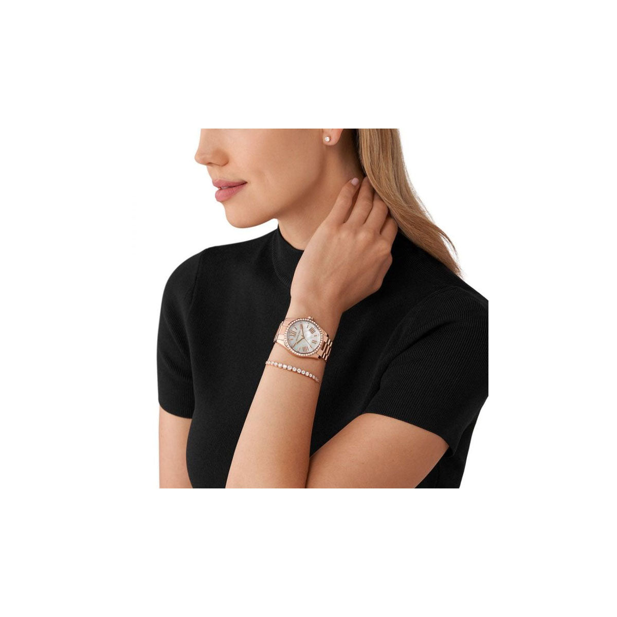 Michael Kors MK1088 Women’s Watch 38 Mm Rose Gold Gift Set
