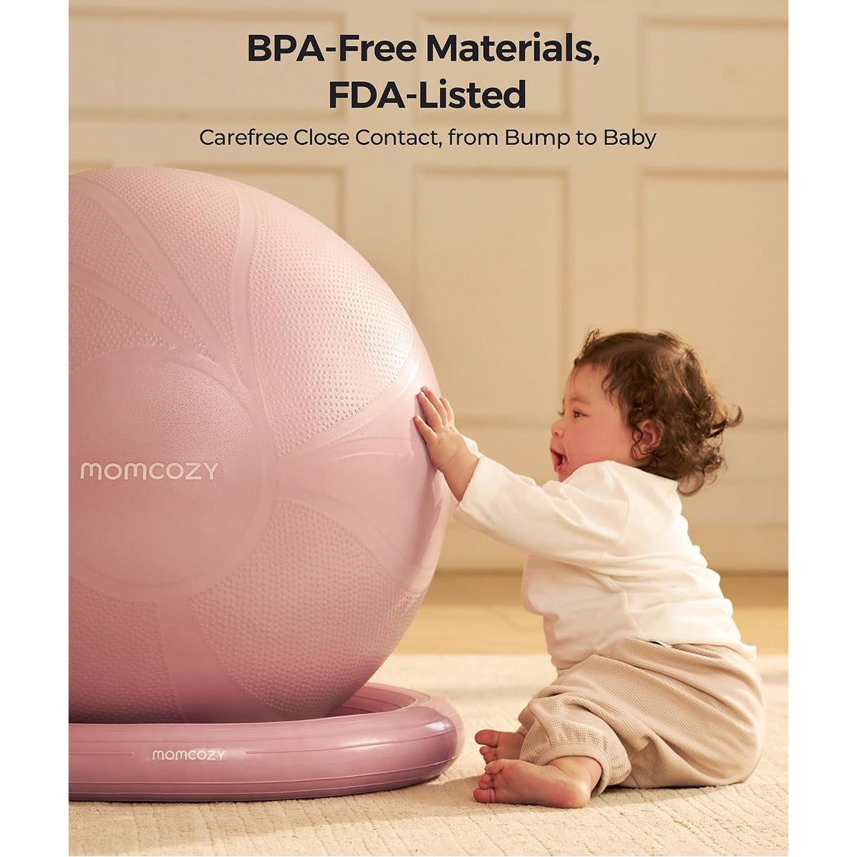 Momcozy BirthEase Pregnancy Ball Set - Pink