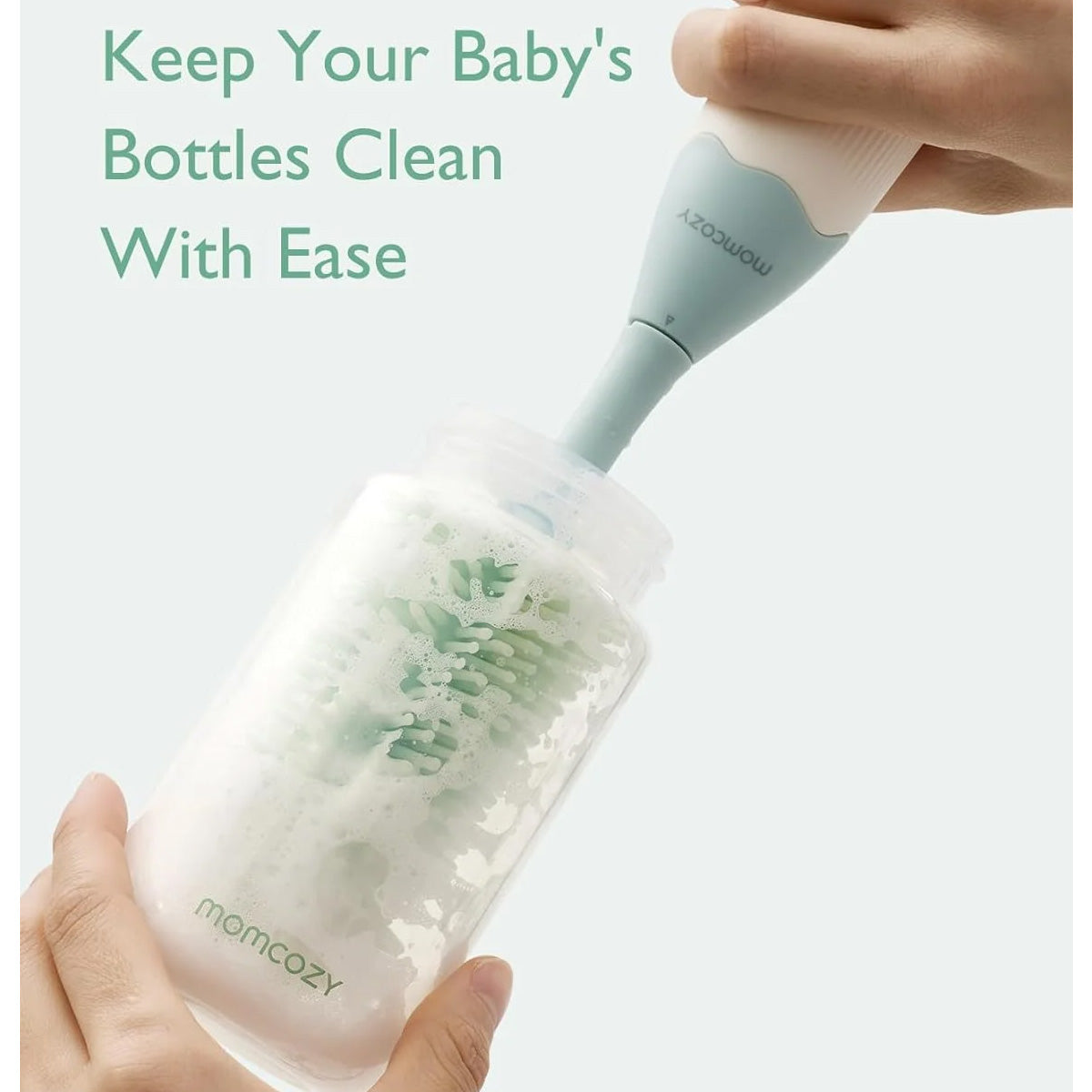 Momcozy Bottle Brush Kit - Innovative Push-Press Design for Better Cleaning