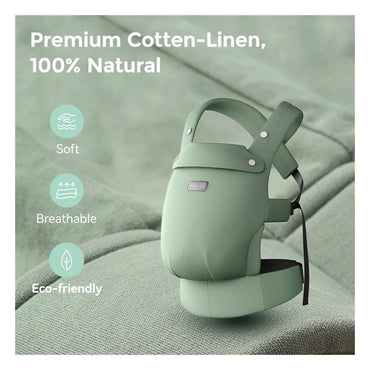 Momcozy Cotton Linen Baby Carrier - Sage