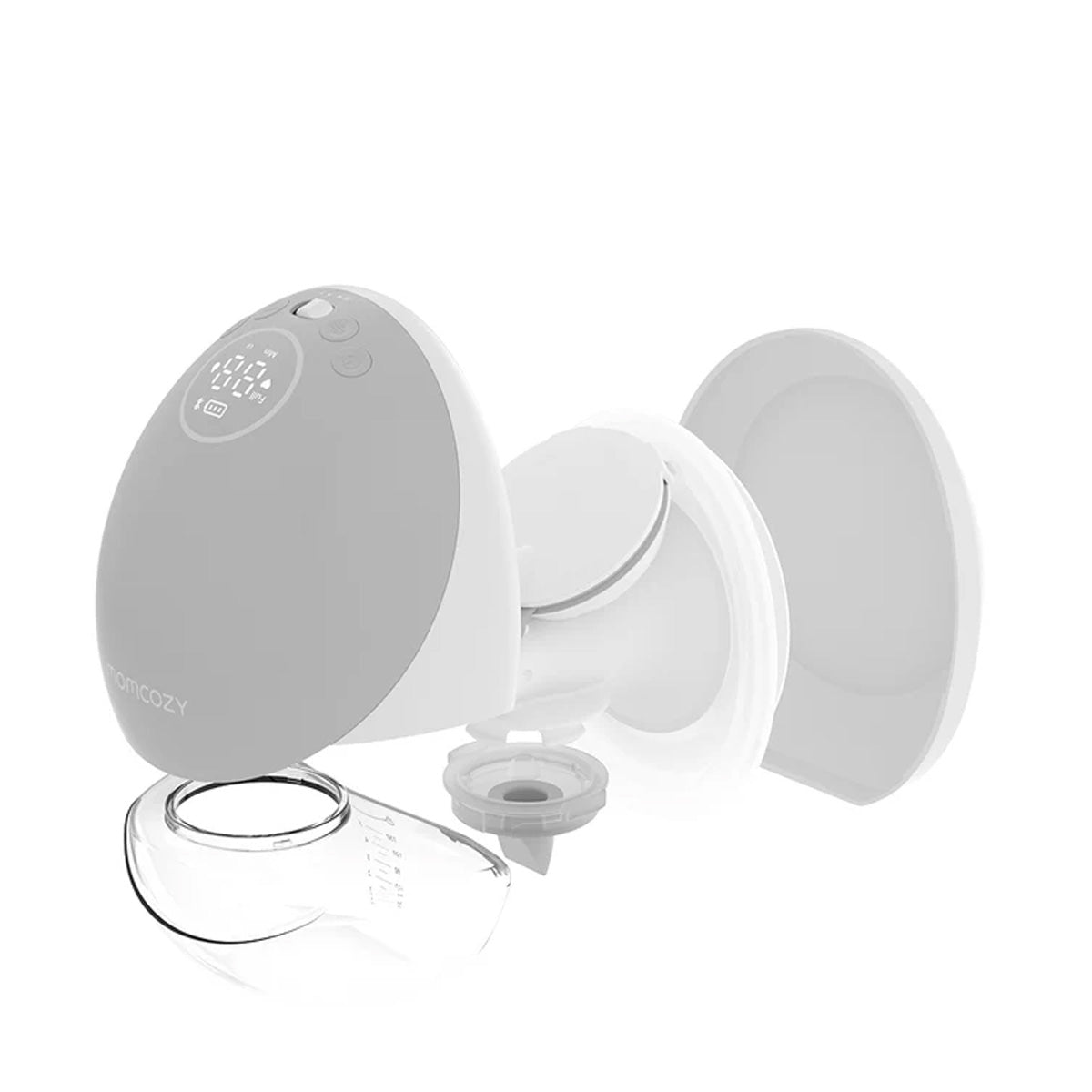 Momcozy M9 Single Wearable Breast Pump-Mobile App Controlled – Grey