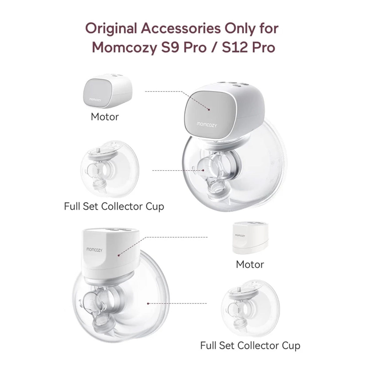Momcozy S9 Pro / S12 Pro Double – Double Layer Sealed Flange Full Set