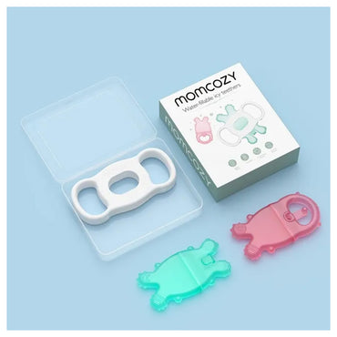 Momcozy Water-Fillable Icy Teethers - Green+Pink