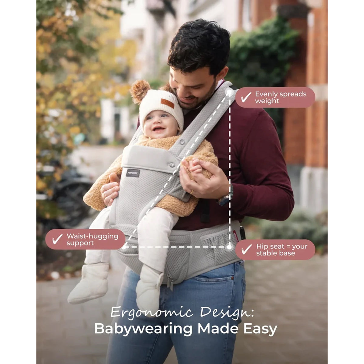 Momcozy 2-in-1 Air hip seat carrier