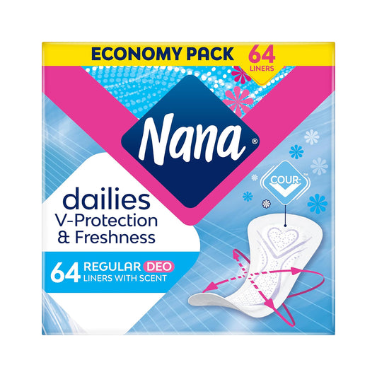 Nana Economy Pack Regular Deo 64 Liners With Scent