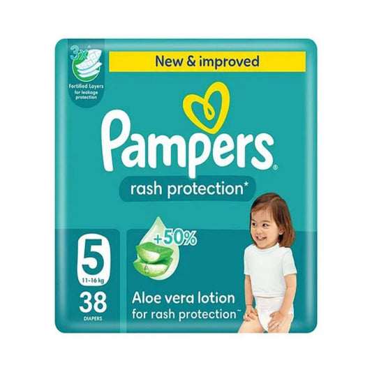 Pampers Rash Protection (Size 5, 11-16kg, 38 Diapers)