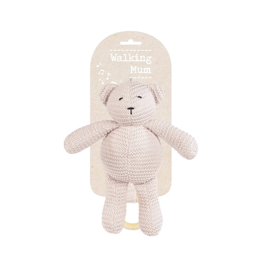 Pasito A Pasito Knitted Musical Bear Pink