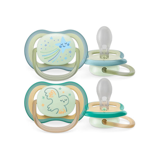 Philips Avent Ultra Air Nighttime Soother Blue & Green (0-6 M)