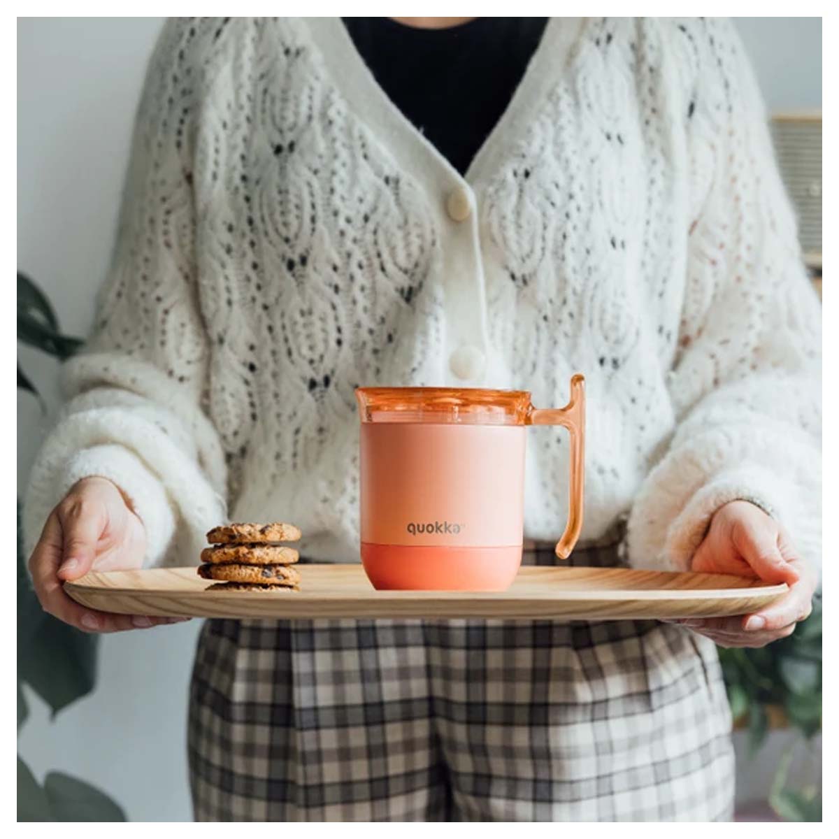 Quokka Drop Safe Thermal Stainless Steel Mug - Wave Peachy Pink 260 ML