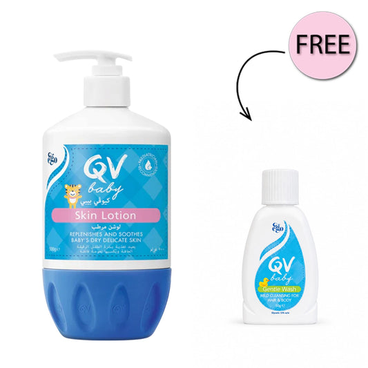Qv Baby Skin Lotion 500g +Free Baby Gentle Wash 50g