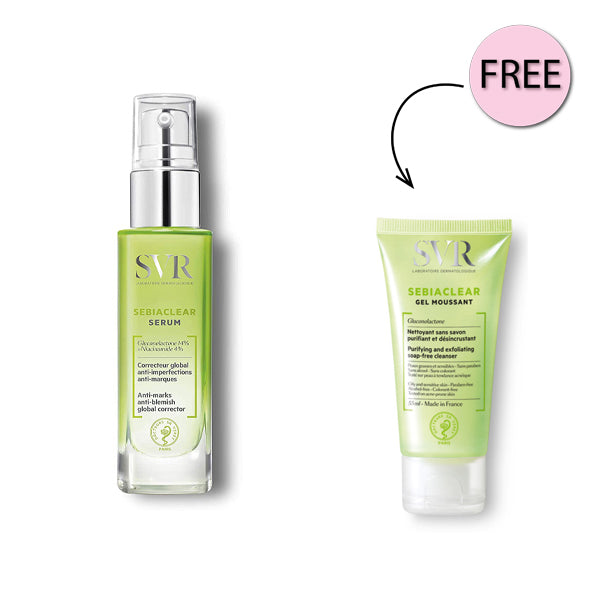 Svr Sebiaclear Serum 30ml + Free Gel Moussant Travel Size 55ml