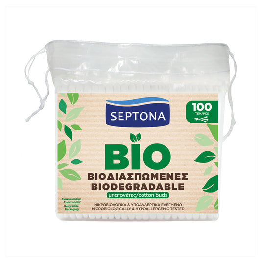 Septona Cotton Buds 100 Pcs Refill Biodegradable