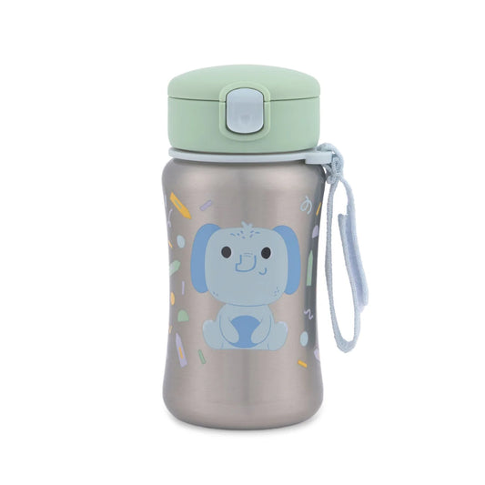 Skip Hop Besties Squad Stainless Steel Straw Bottle - Elephant