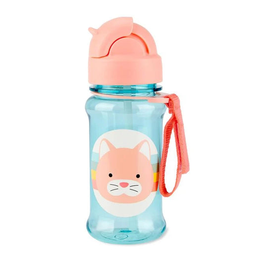 Skip Hop Zoo Tritan Renew Straw Water Bottle - Cat
