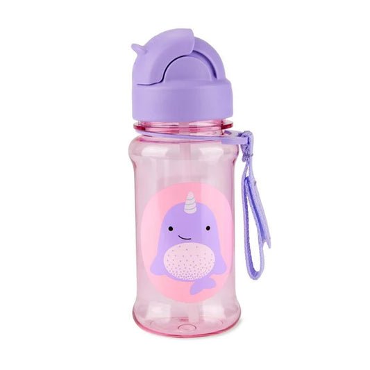 Skip Hop Zoo Tritan Renew Straw Water Bottle - Narwhal