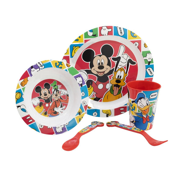 Set 5 Pezzi Micro Kids Mickey Stor - BPA Free Con Personaggio Disney - Foto 12
