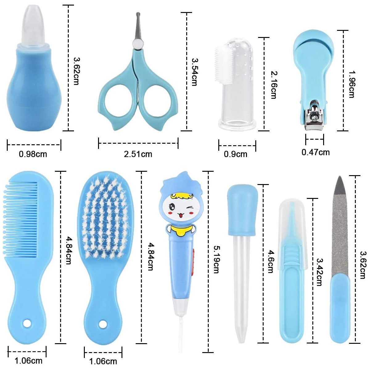 The First Year Baby Grooming Baby Healthcare Kit 10 Pcs - Blue