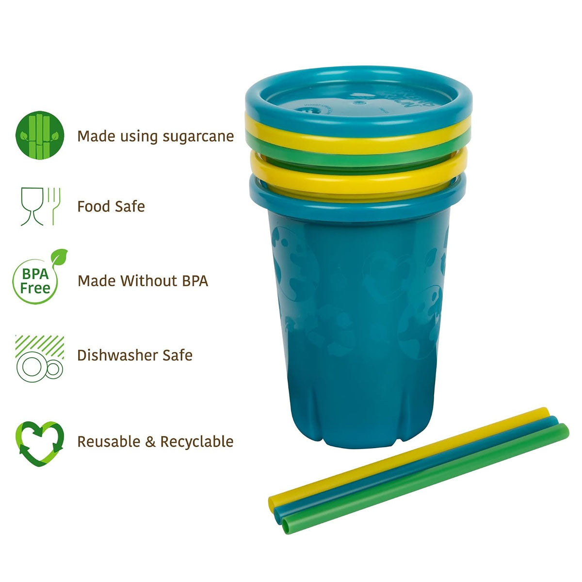 The First Year GreenGrown 10 Oz Straw Cups 3 Pack