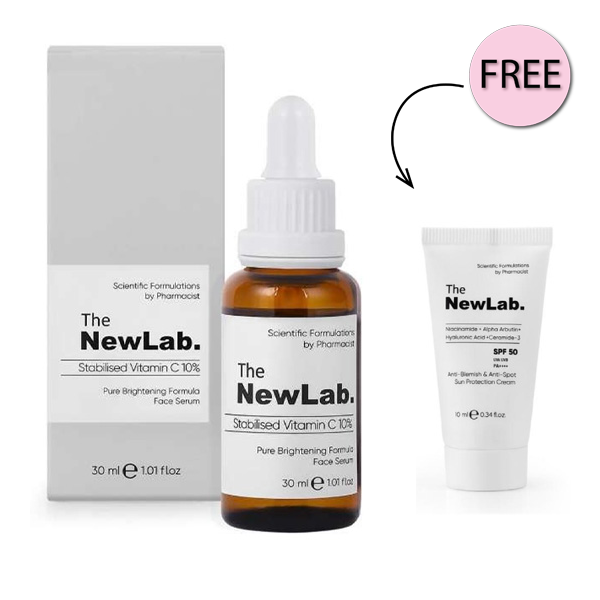The NewLab Vitamin C 10% Face Serum 30ml + Free Sun 10ml