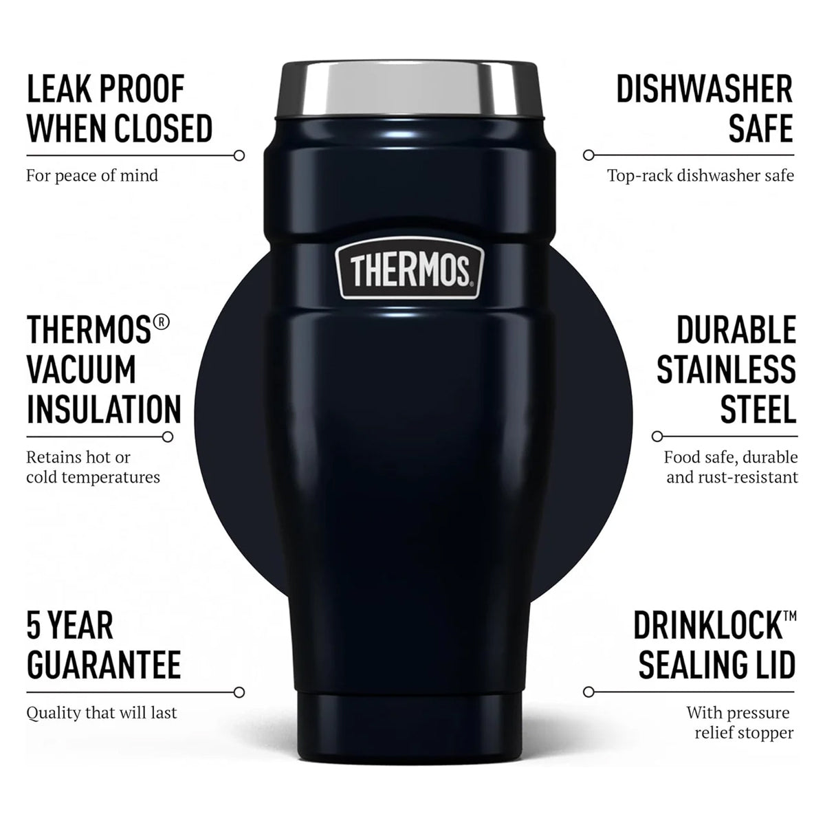Thermos Stainless King Tumbler 470ml Midnight Blue