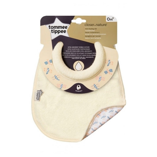 Tommee Tippee Closer to Nature Milk Feeding Bib 1pcs - Cream
