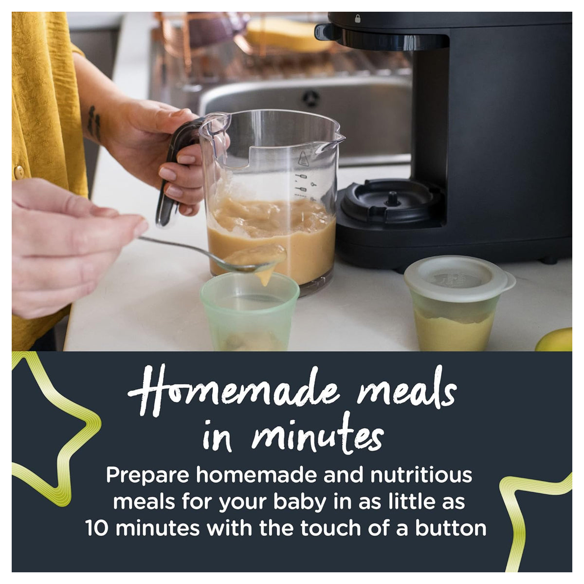 Tommee Tippee Quick Cook 6-in-1 Baby Food Maker - Black