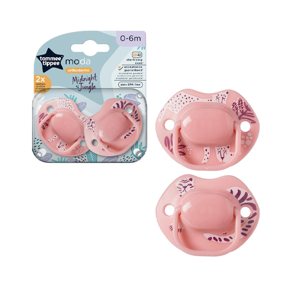 Tommee Tippee Moda Midnight Jungle Soother Pack Of 2 (0-6M)