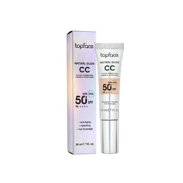 Topface Natural Glow Cc Color Correcting Cream & Concealer 50+ Spf 30ml