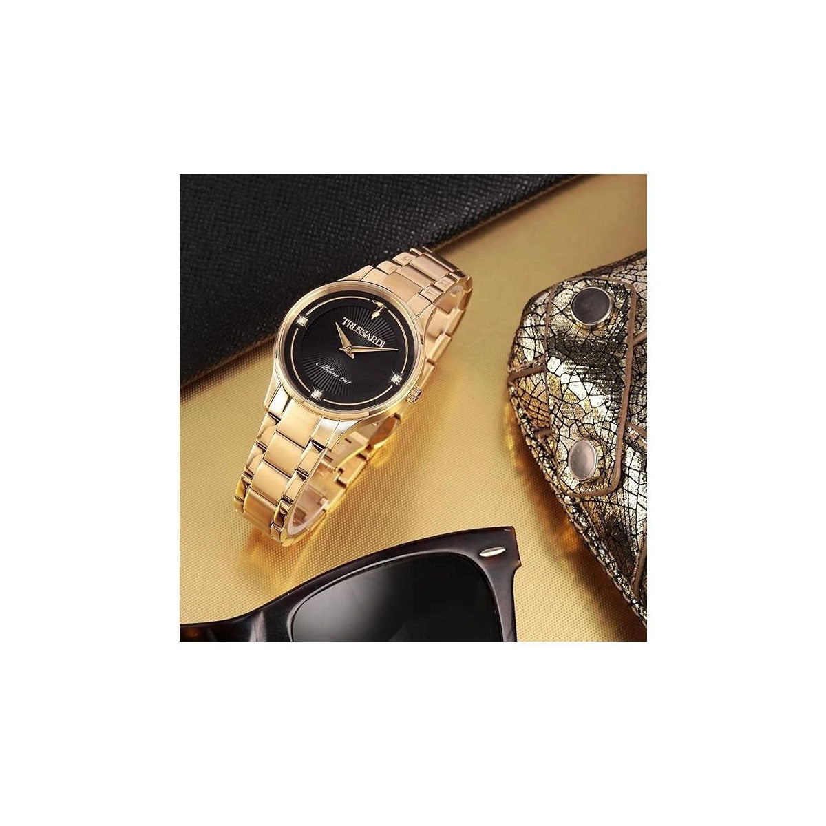 Trussardi Gold Edition R2453149502 Women’s Watch 34 Mm Gold