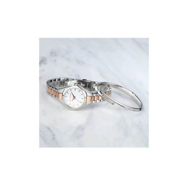 Trussardi Metropolitan R2453159503 Women's Watch 30mm Silver Gold Gift Set