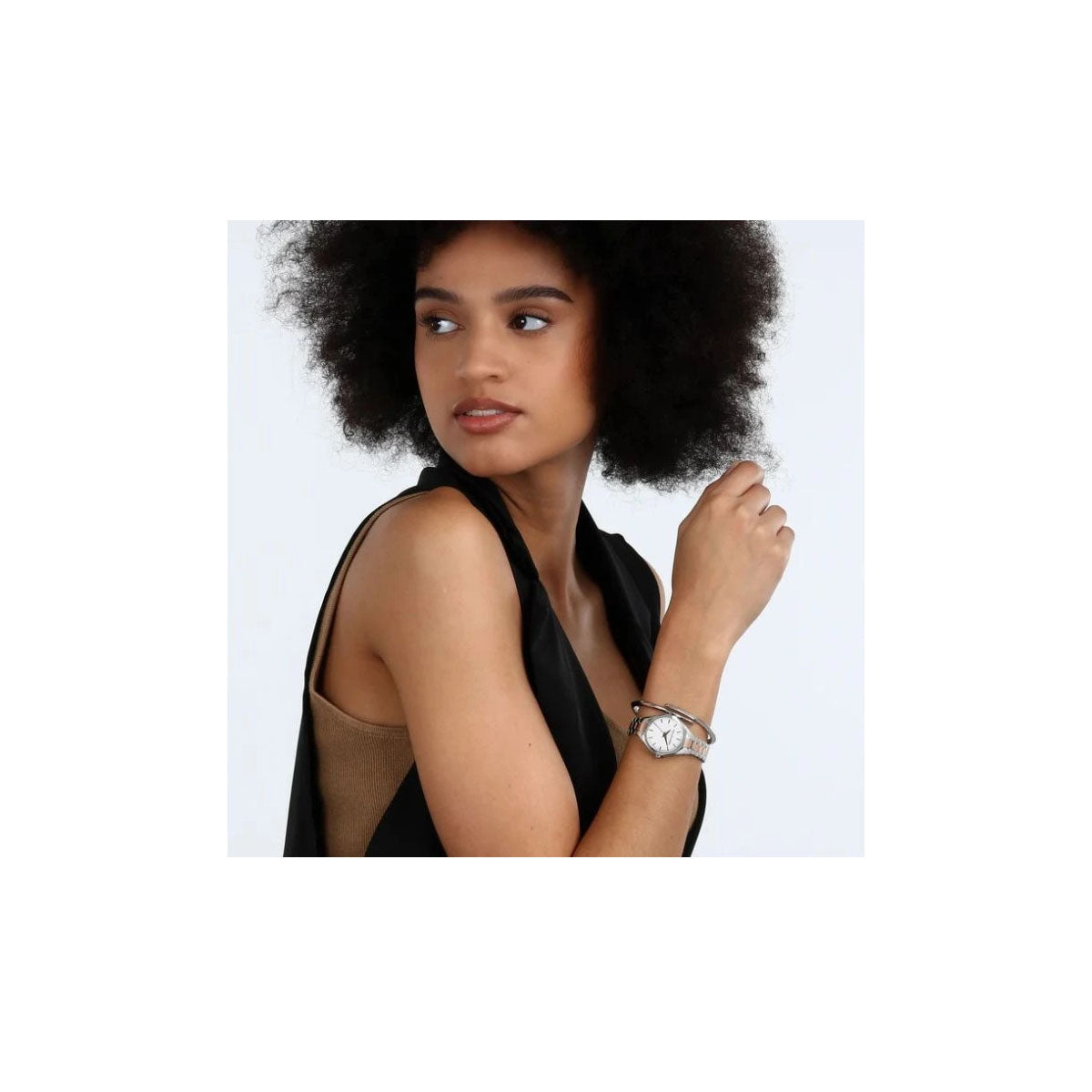 Trussardi Metropolitan R2453159503 Women's Watch 30mm Silver Gold Gift Set