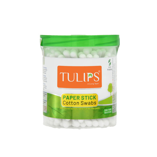 Tulips Paper Stick Cotton Buds 100pcs