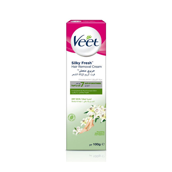 VEET SILKY FRESH HAIR REMOVAL CREAM DRY SKIN 100G