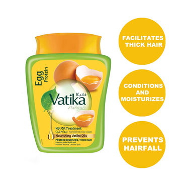 Vatika Hot Oil Treatment Protein Nourished, Thick Hair Egg Protein 1kg