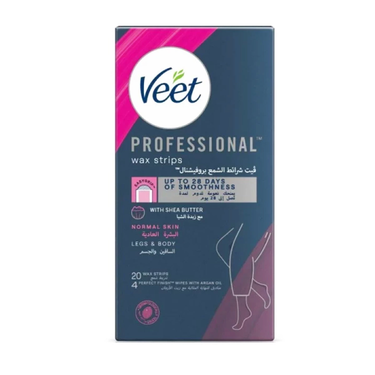 Veet Professional Wax Strips Body And Legs For Normal Skin
