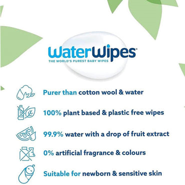 WaterWipes 2+1 Free Offer (3 Packs Of 60 Wipes)