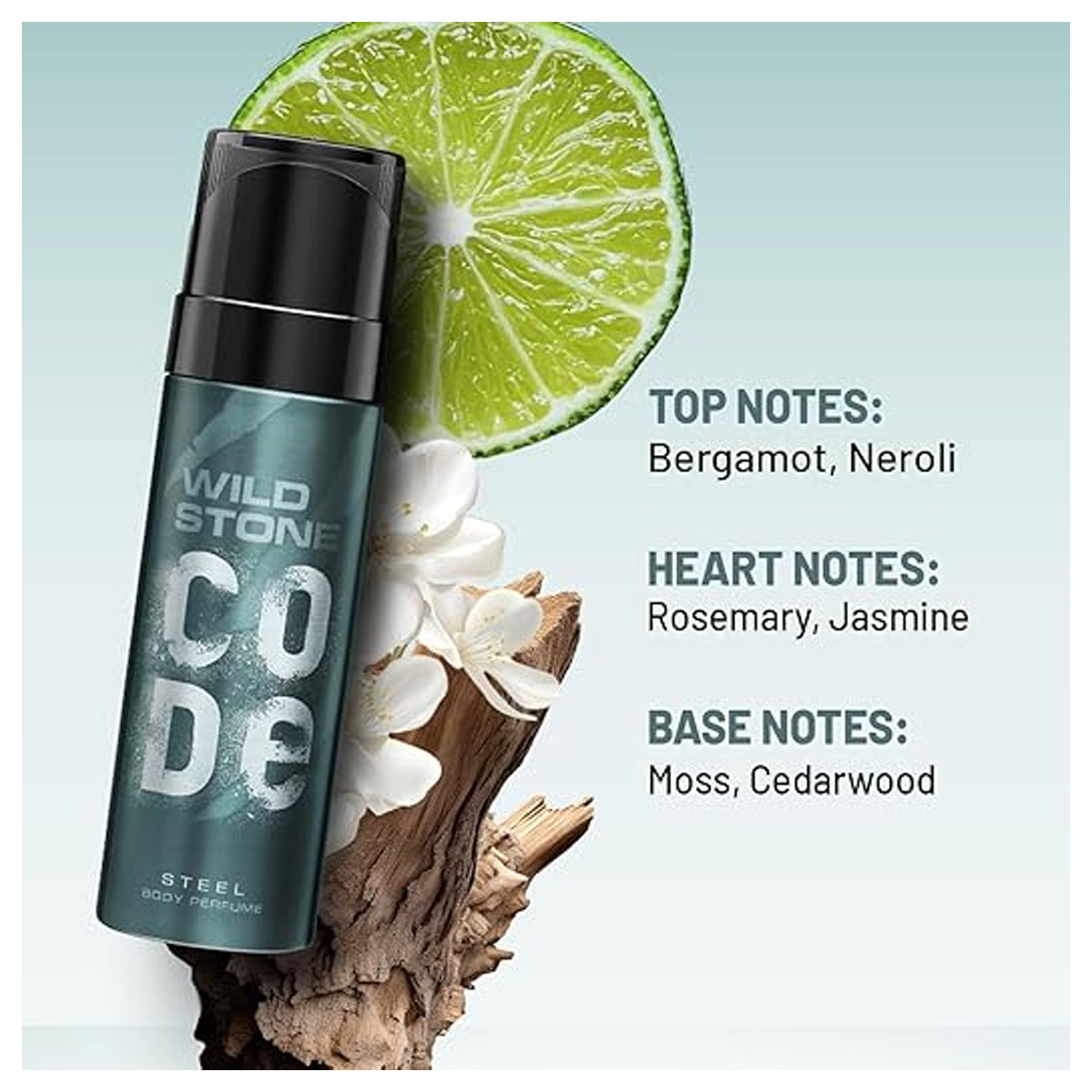 Wild Stone Code Steel Body Perfume Spray for Men 120ml
