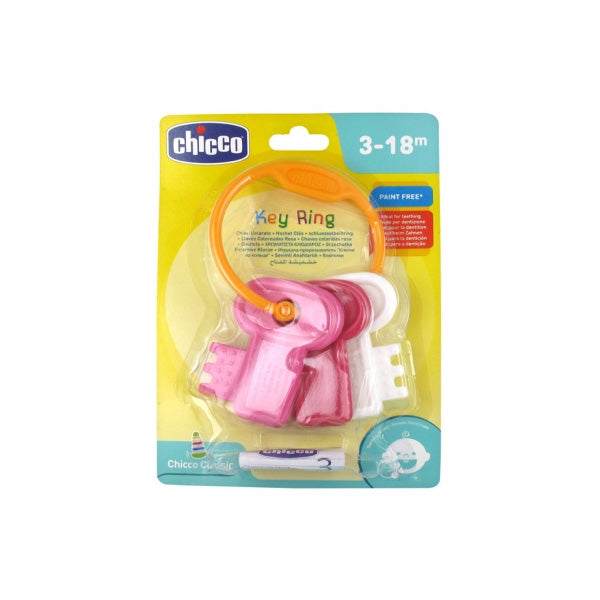 Chicco Teething Key Ring Rattle Girl شيكو علاقة مفاتيح للتسنين