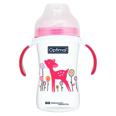 OPTIMAL EXTRA WIDE NECK FEEDING BOTTLE WITH HANDLE 240ML