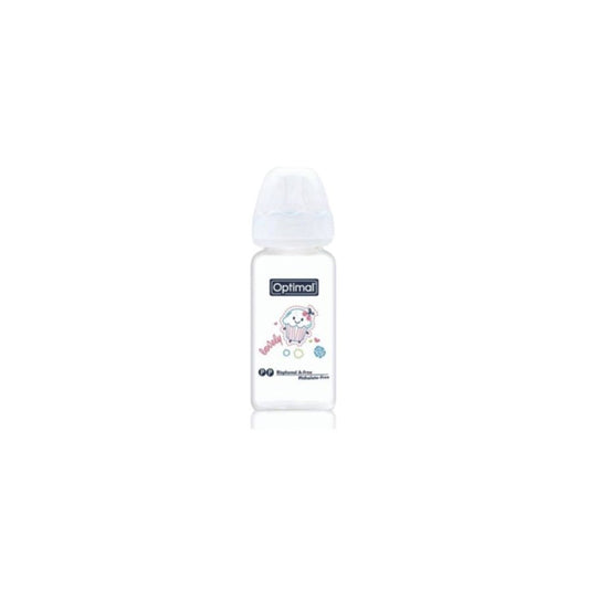 OPTIMAL GLASS FEEDING BOTTLE COLORED 160ML
