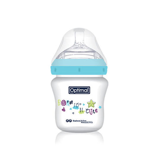 OPTIMAL MAMILLA EXTRA WIDE NECK FEEDING BOTTLE 0+ BLUE