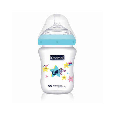 OPTIMAL MAMILLA EXTRA WIDE NECK FEEDING BOTTLE 0+ BLUE