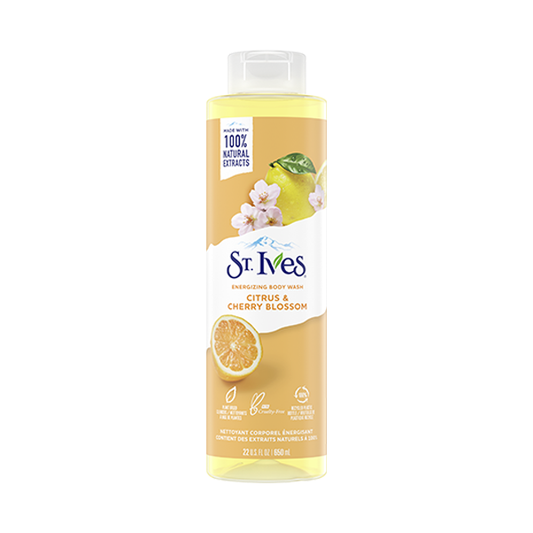 ST IVES CITRUS & CHERRY BLOSSOM ENERGIZING BODY WASH 650ML