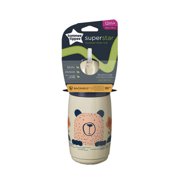 كوب تومي تيبي سوبر ستار المعزول بالقش سعة 266 مل للأطفال من عمر 12 شهرًا فما فوق