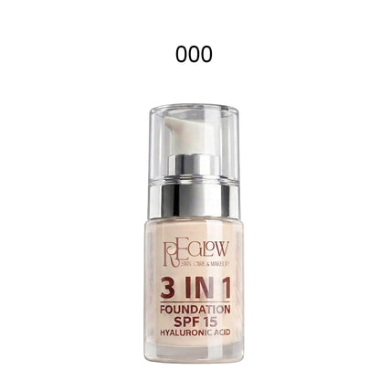 Reglow Skin Care & Makeup 3in1 Foundation Spf 15 With Hyaluronic Acid
