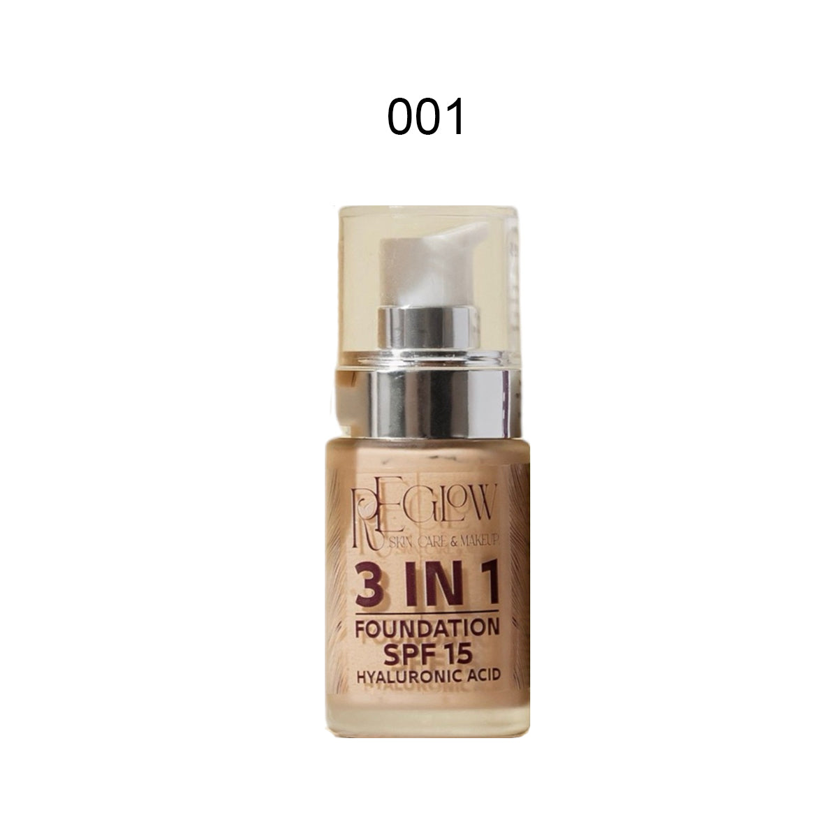 Reglow Skin Care & Makeup 3in1 Foundation Spf 15 With Hyaluronic Acid