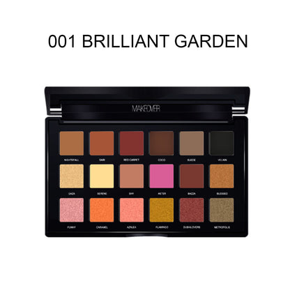 Makeover Super Pigmented Eyeshadow Palette 18 Colors