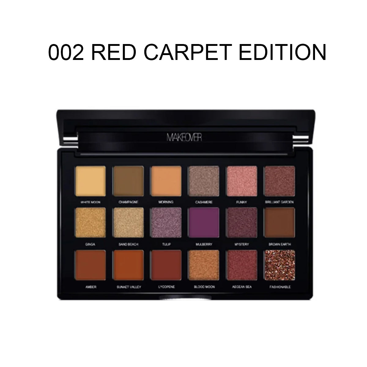 Makeover Super Pigmented Eyeshadow Palette 18 Colors